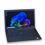 Laptopty od 500 zł black Dell Latitude 7490 laptop with 14" FHD screen and Intel HD Graphics.
