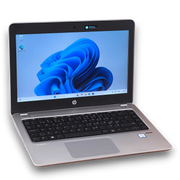 Серебристый ноутбук HP ProBook 430 G4 с 13,3-дюймовым экраном, клавиатурой и тачпадом