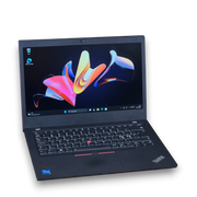 Laptopty od 500 zł Lenovo ThinkPad L14 Gen2 laptop with 14-inch FHD display, black finish, and backlit keyboard.