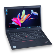 Laptopty od 500 zł Lenovo ThinkPad X13 Gen 1 laptop with 13.3" FHD screen, black finish, and iconic red TrackPoint.